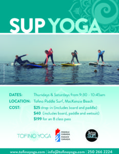 Picture showing the poster of Tofino SUP Yoga