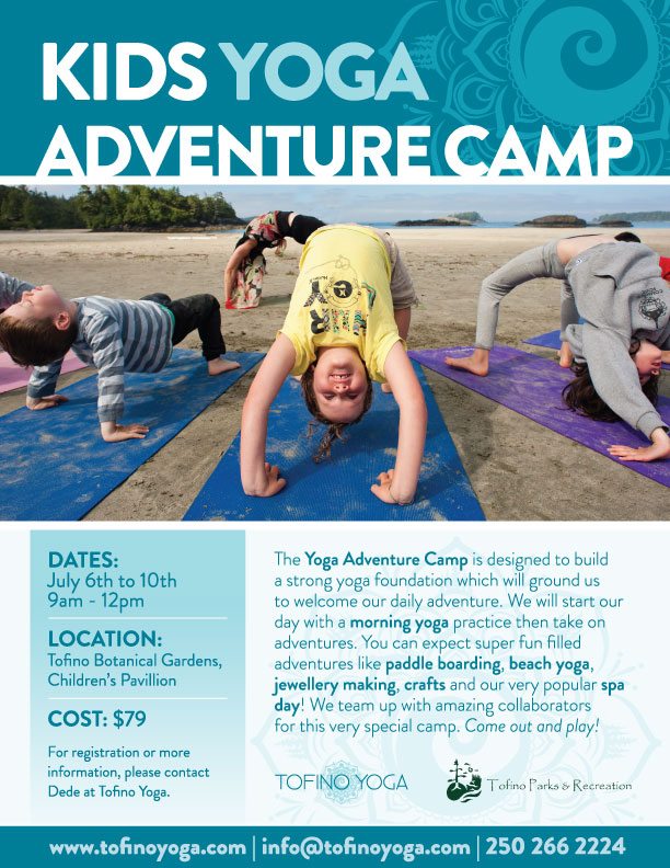 Picture showing a poster of Kids Yoga Adventure Camp