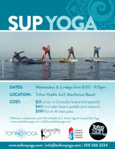Picture showing a poster of SUP YOGA