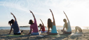 Picture of a photograph showing Tofino Yoga Beach Yoga