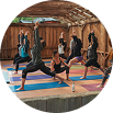 yoga group session